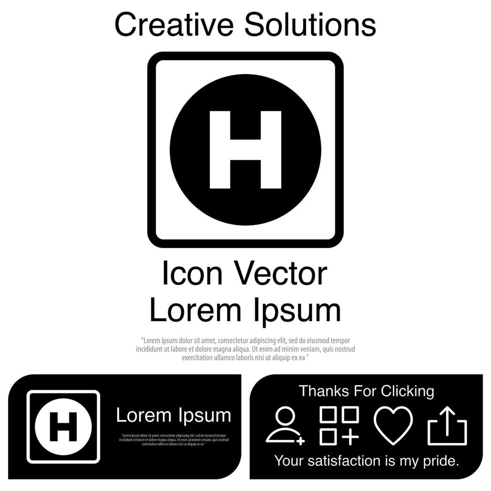 Helipad Icon EPS 10 vector