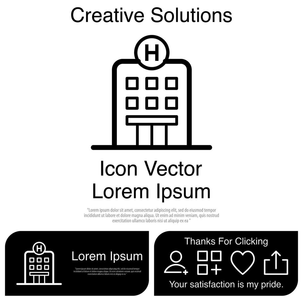 Hospital Building Icon EPS 10 vector