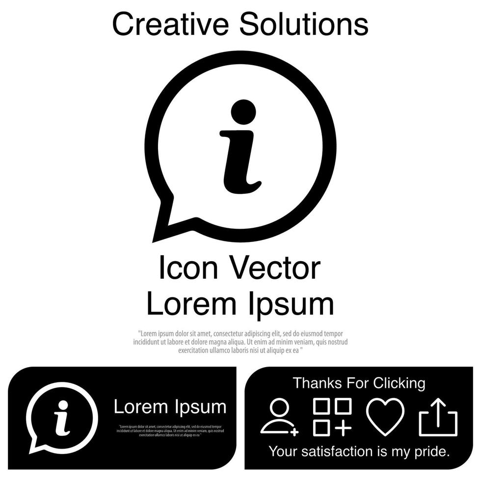 icono de información eps 10 vector