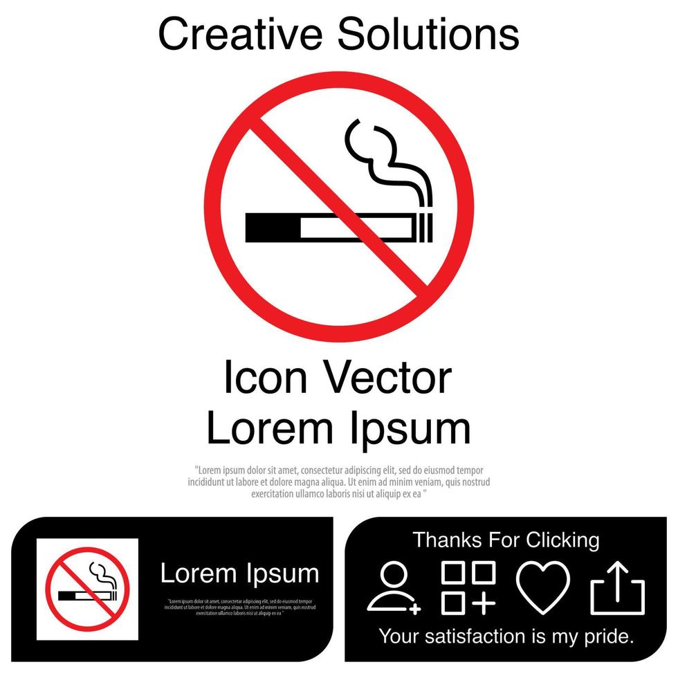 No Smoking Icon EPS 10 vector