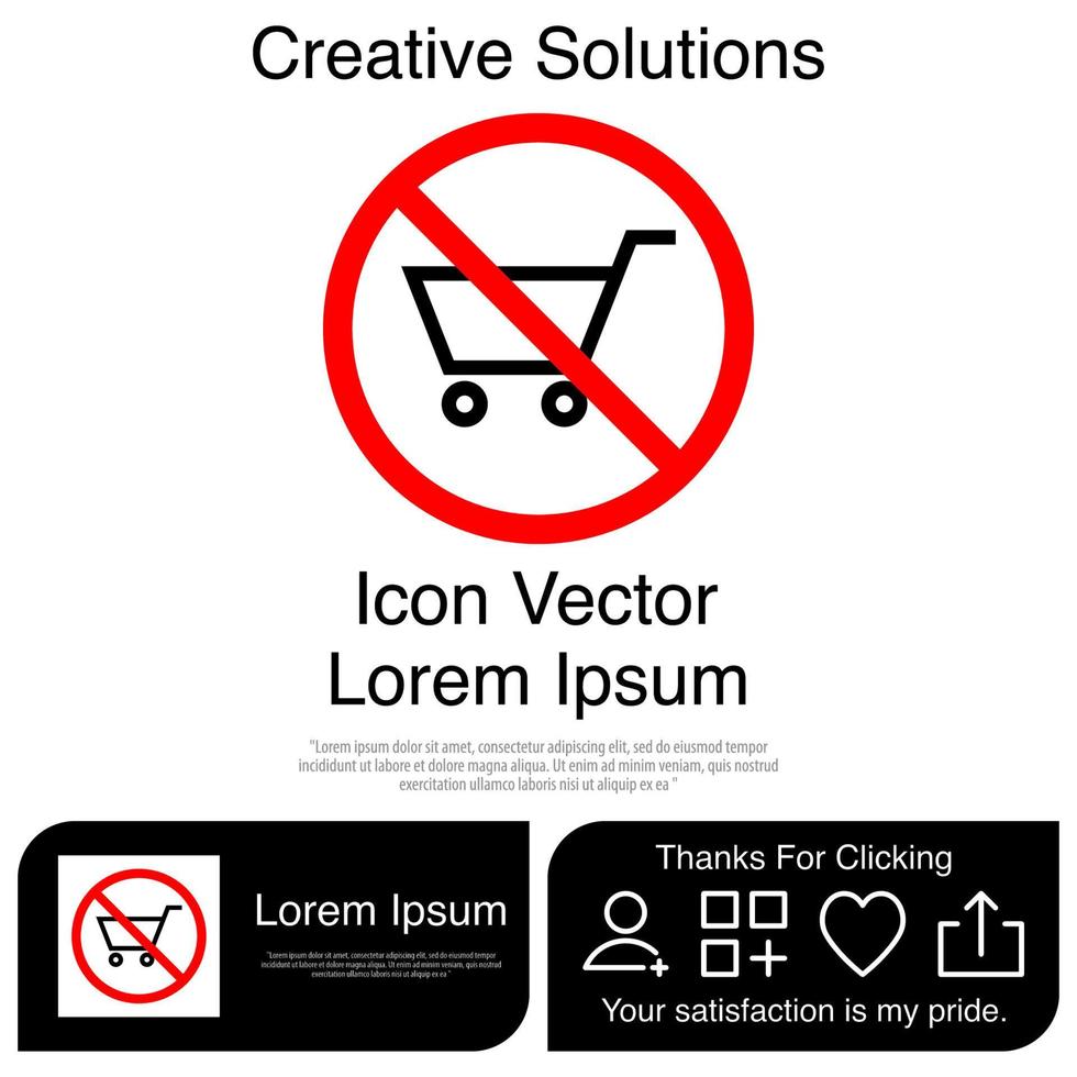 No Trolley Icon EPS 10 vector