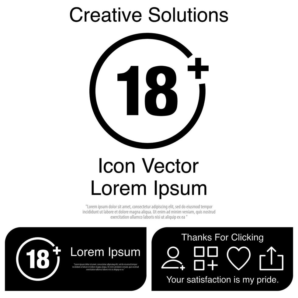 Under 18 Years Icon EPS 10 vector