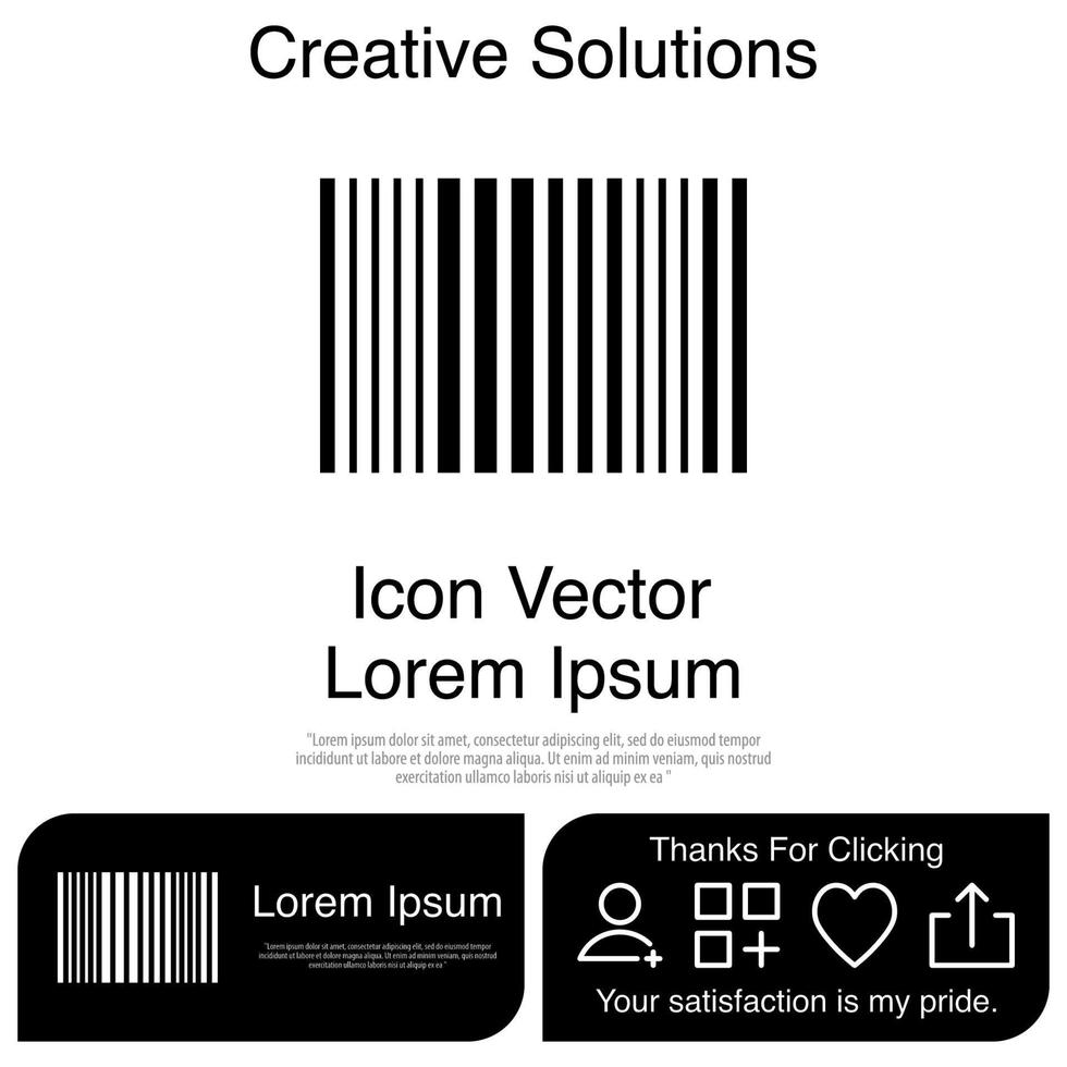 Barcode Icon Vector EPS 10
