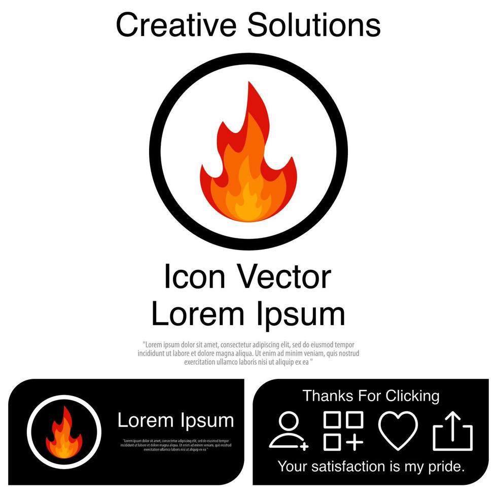 Fire Flame Icon EPS 10 vector