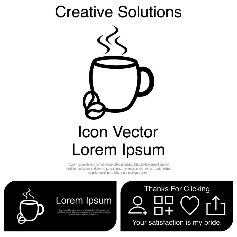 icono de vaso de café eps 10 vector