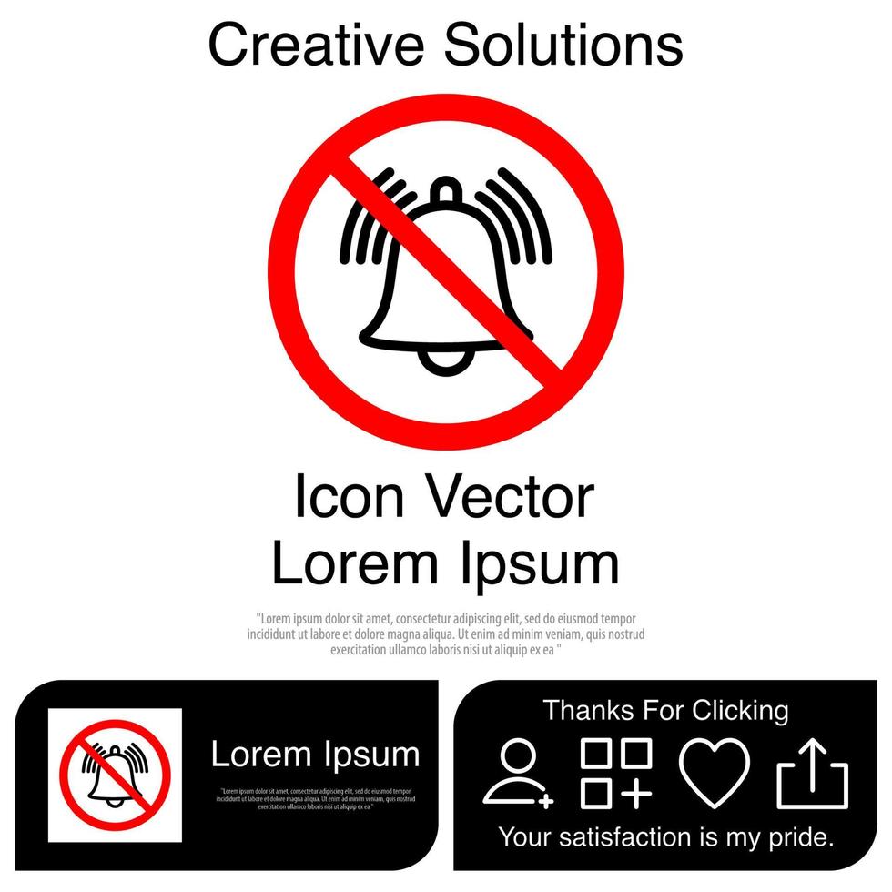 No Bell Icon EPS 10 vector