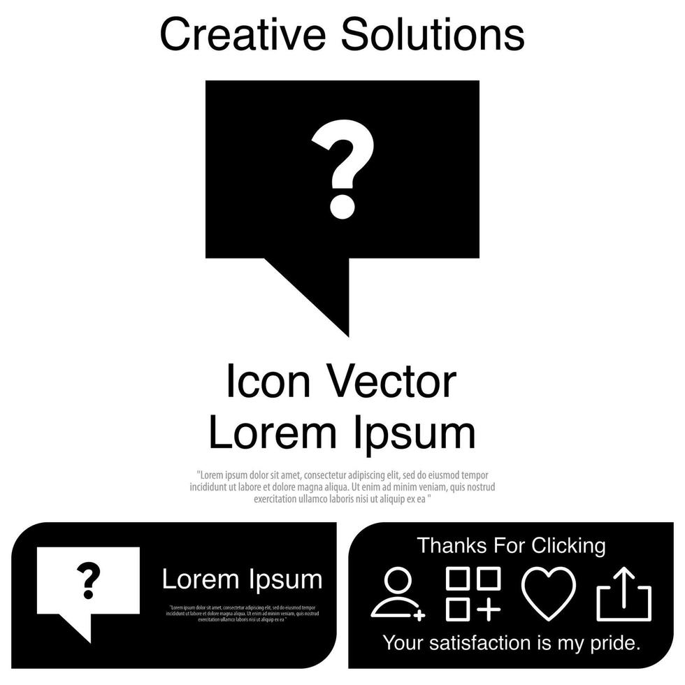 Question Mark In Bubble Icon EPS 10 vector