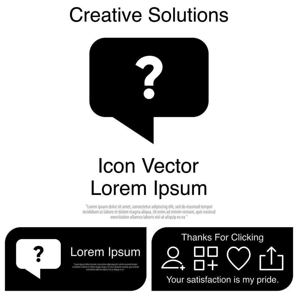 Question Mark In Bubble Icon EPS 10 vector