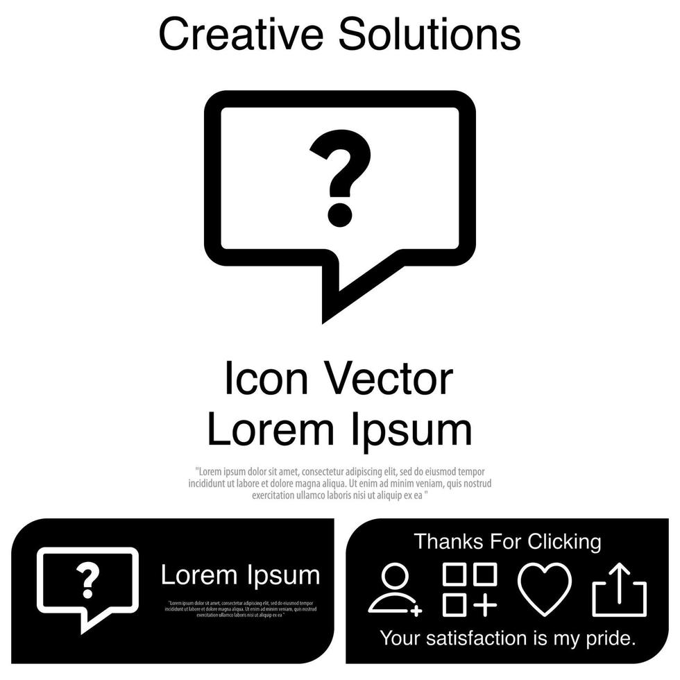 Question Mark In Bubble Icon EPS 10 vector