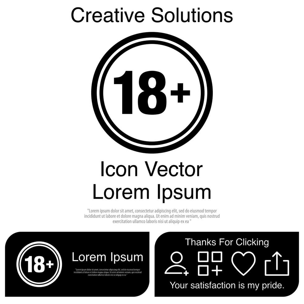 Under 18 Years Icon EPS 10 vector