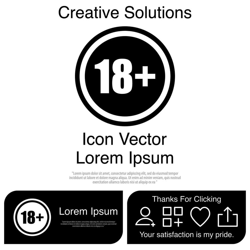 Under 18 Years Icon EPS 10 vector