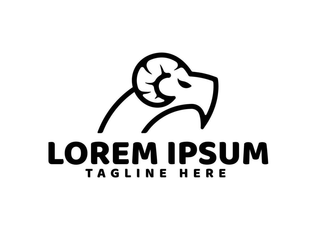lamb head logo vector