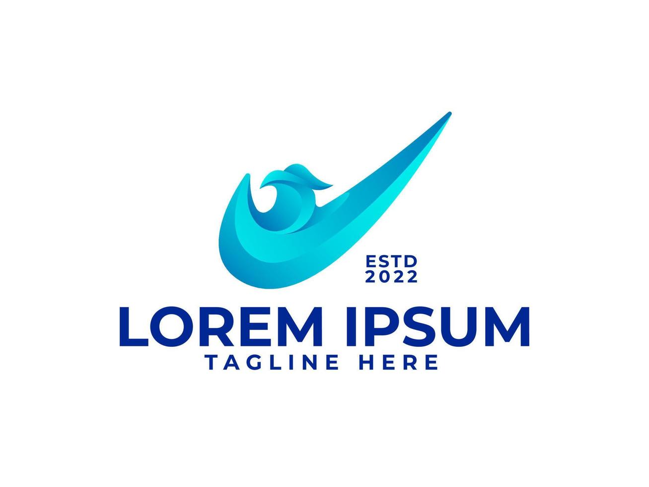 tick eagle logo vector
