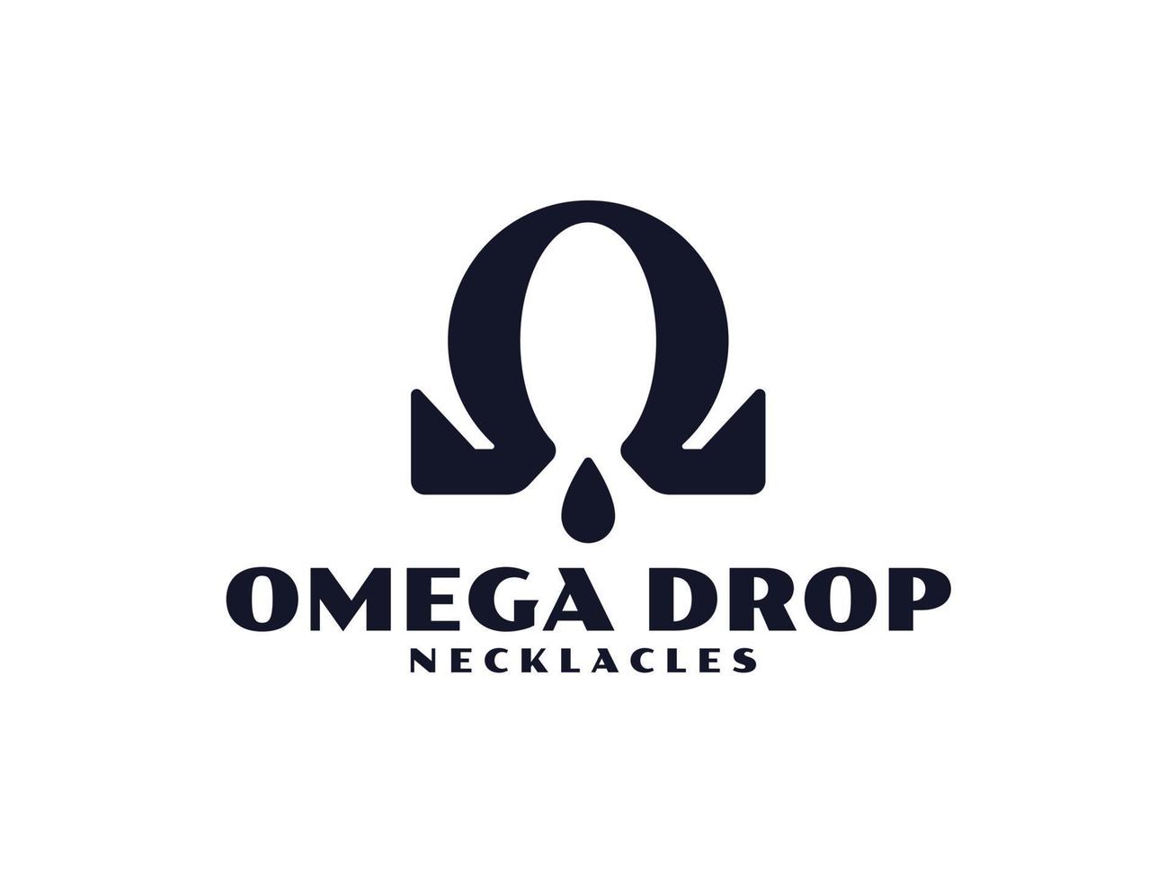 logotipo de gota omega vector