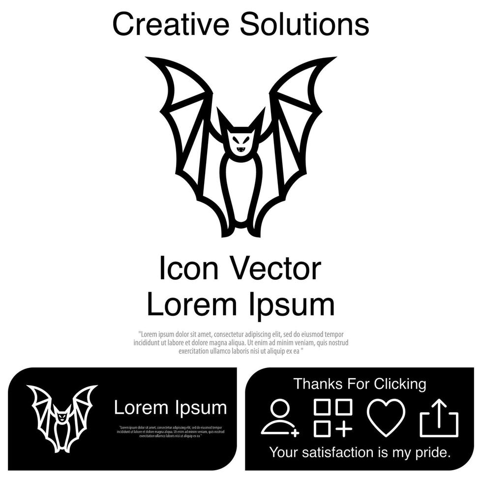 Bat Icon EPS 10 vector