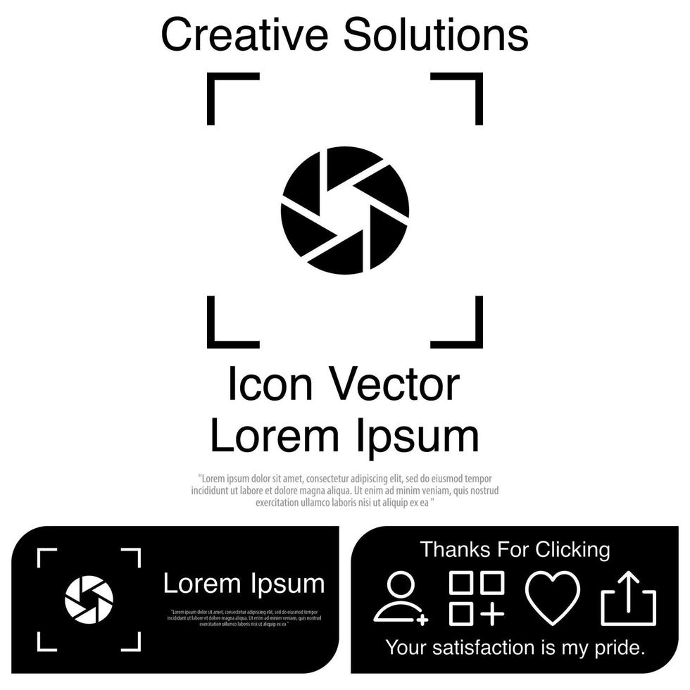 icono de cámara de enfoque automático eps 10 vector