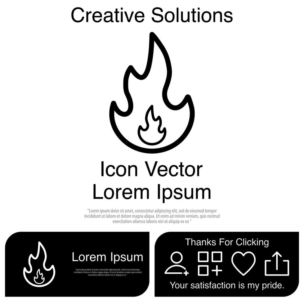 Fire Flame Icon EPS 10 vector