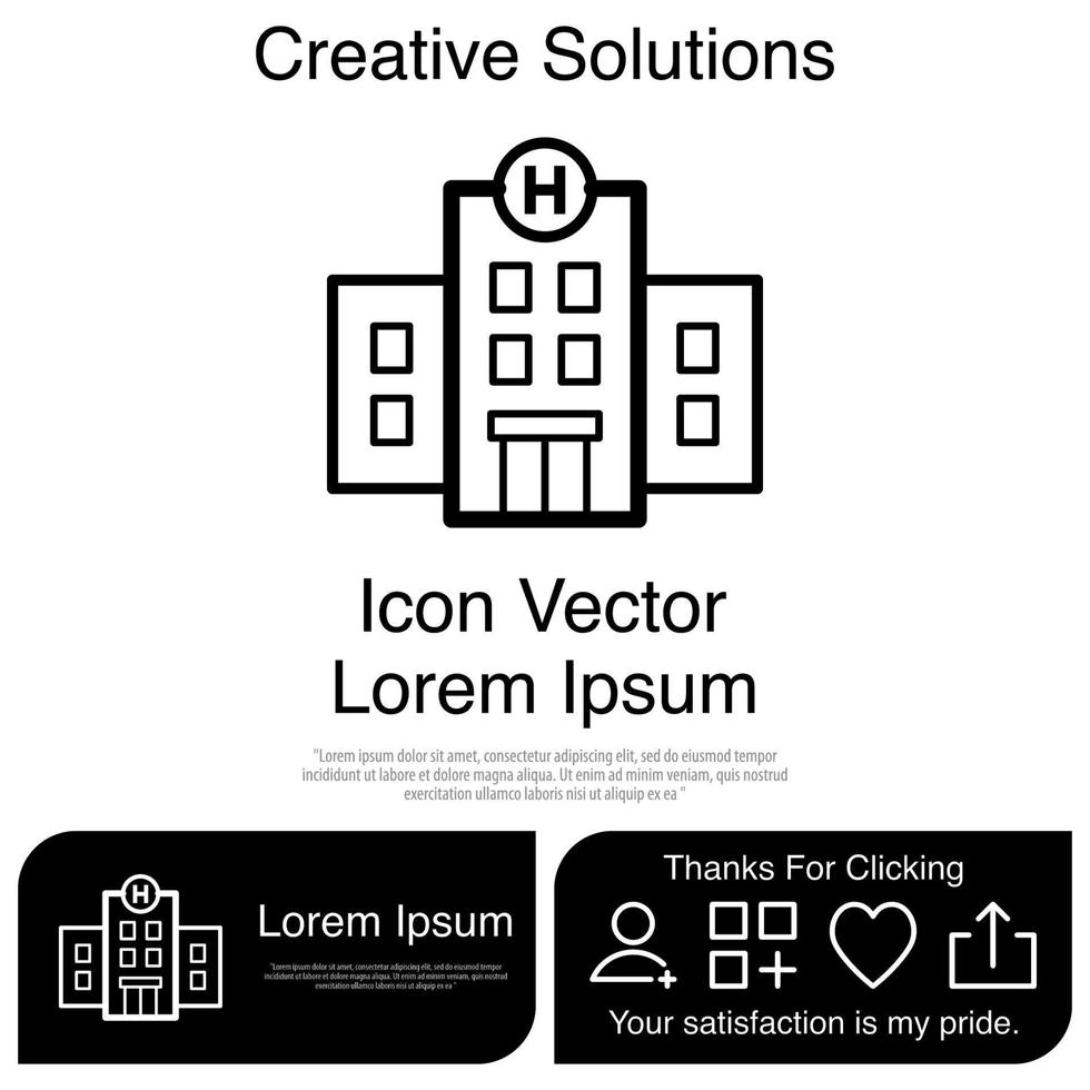 Hospital Building Icon EPS 10 vector