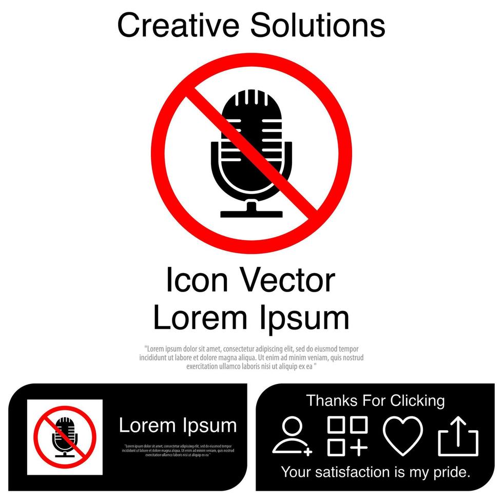 No Microphone Icon EPS 10 vector