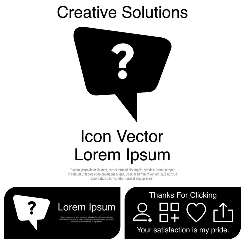 Question Mark In Bubble Icon EPS 10 vector