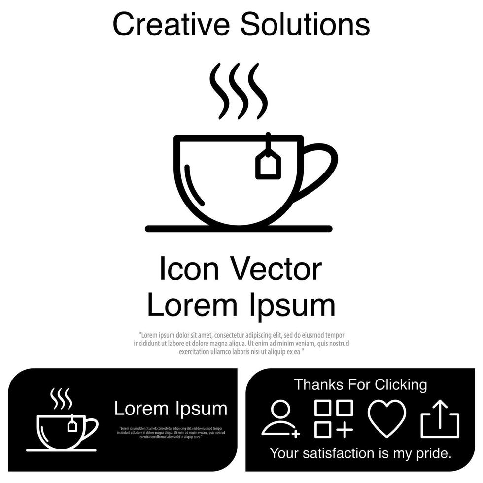 Tea Mug Icon EPS 10 vector