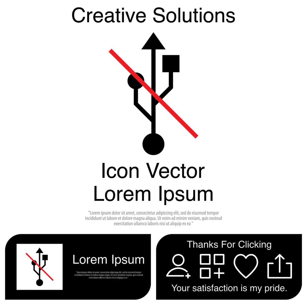 USB Icon EPS 10 vector