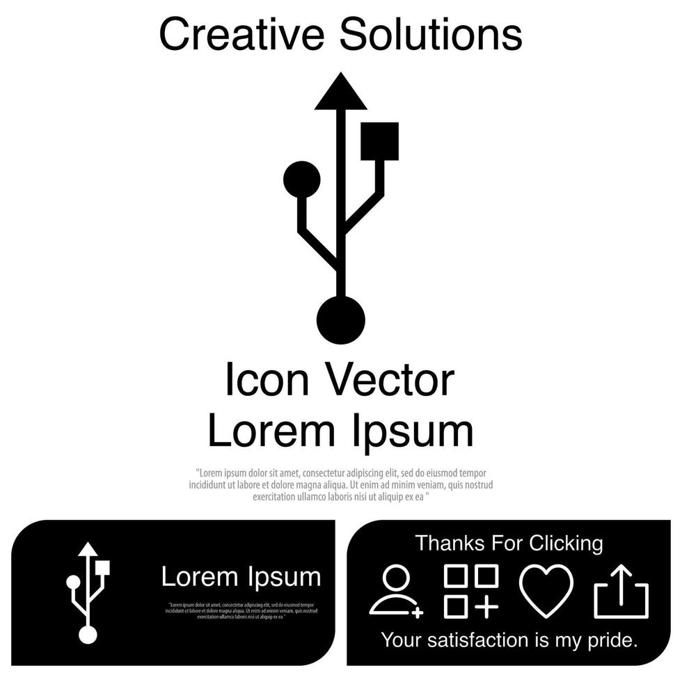 USB Icon EPS 10 vector