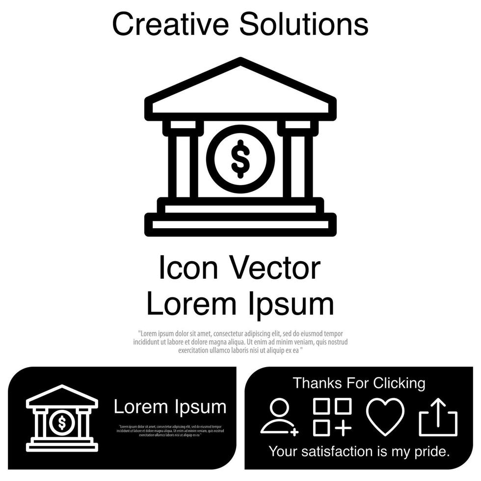 Bank Icon Vector EPS 10