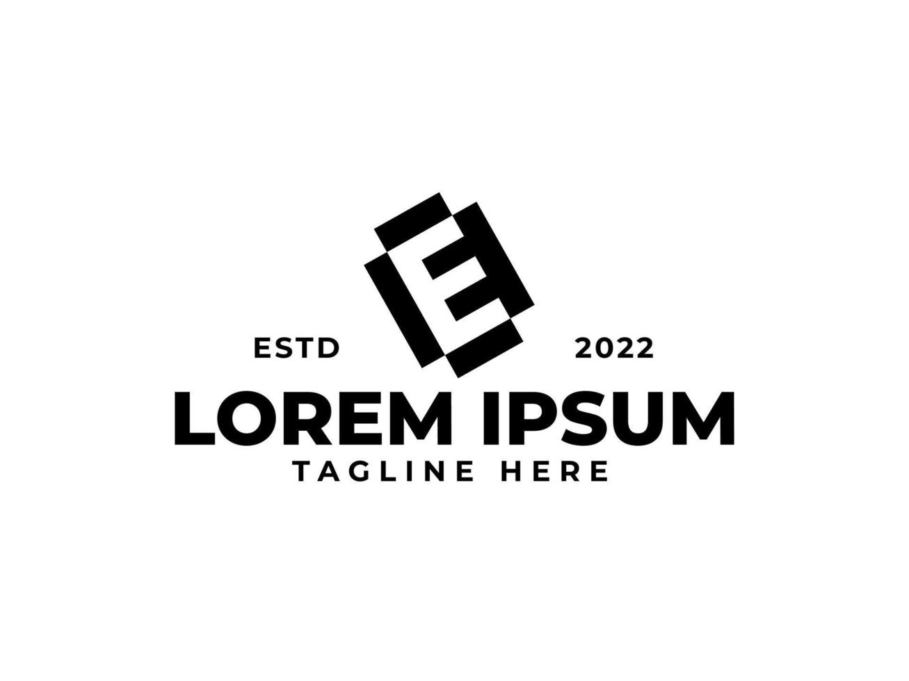 Letter E logo vector