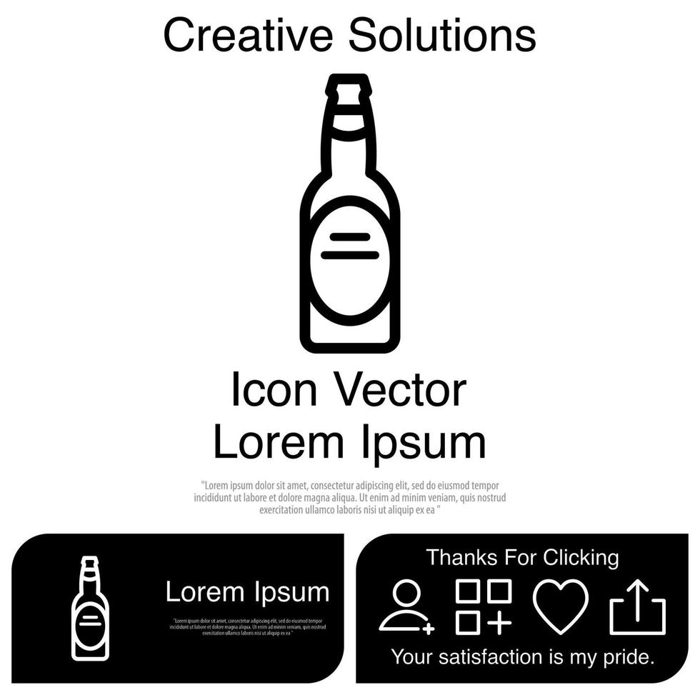 icono de cerveza eps 10 vector