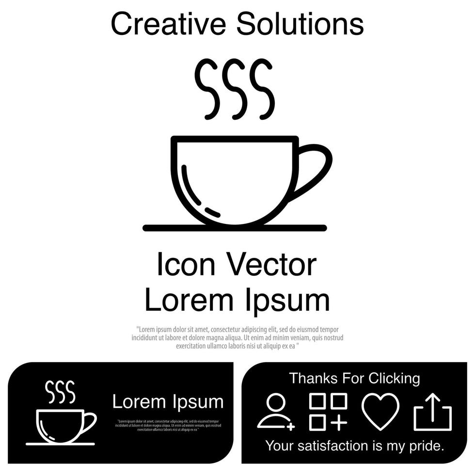 Coffee Glass Icon EPS 10 vector