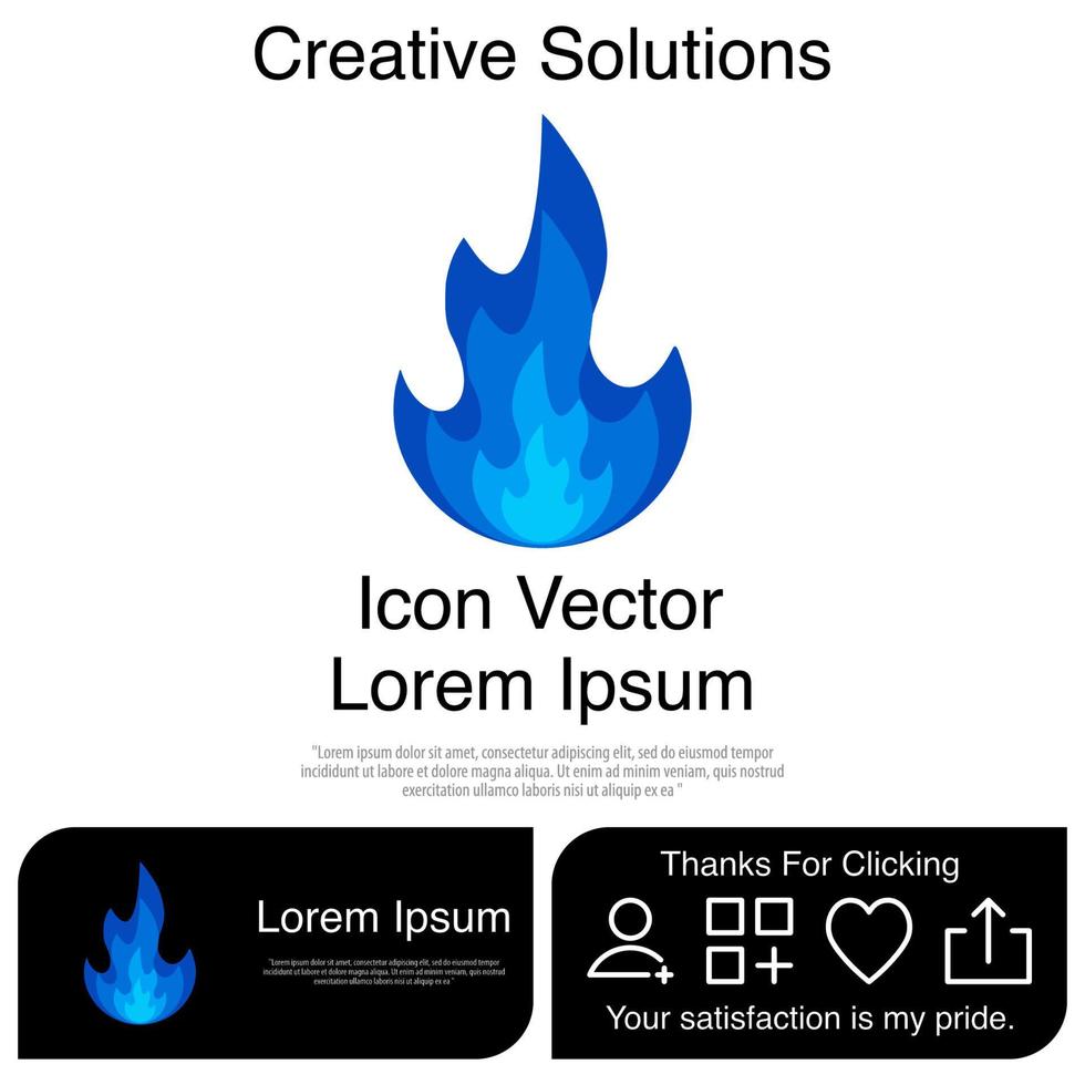 Fire Flame Icon EPS 10 vector