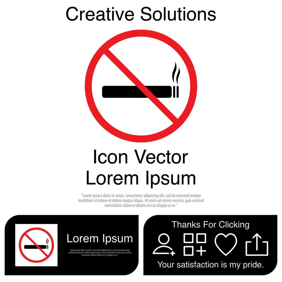 No Smoking Icon EPS 10 vector