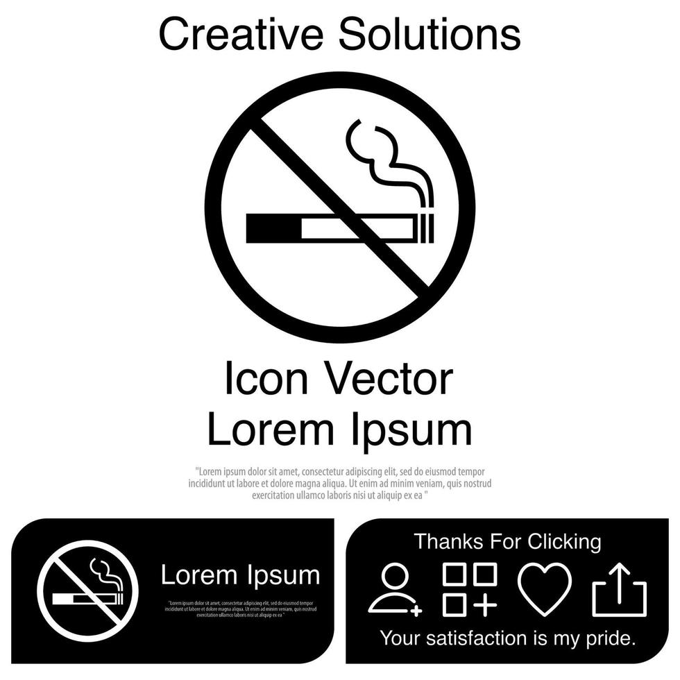 No Smoking Icon EPS 10 vector