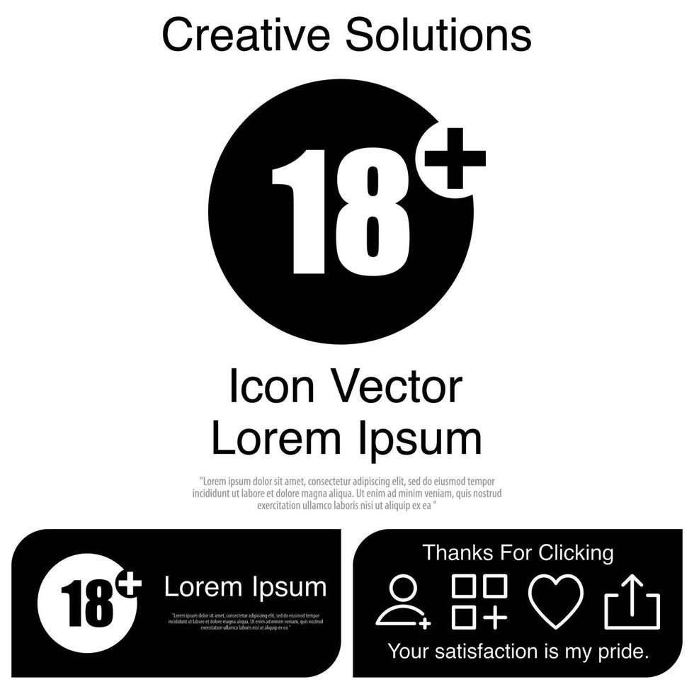 Under 18 Years Icon EPS 10 vector