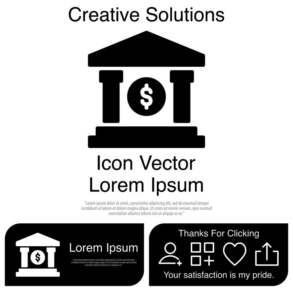 Bank Icon Vector EPS 10