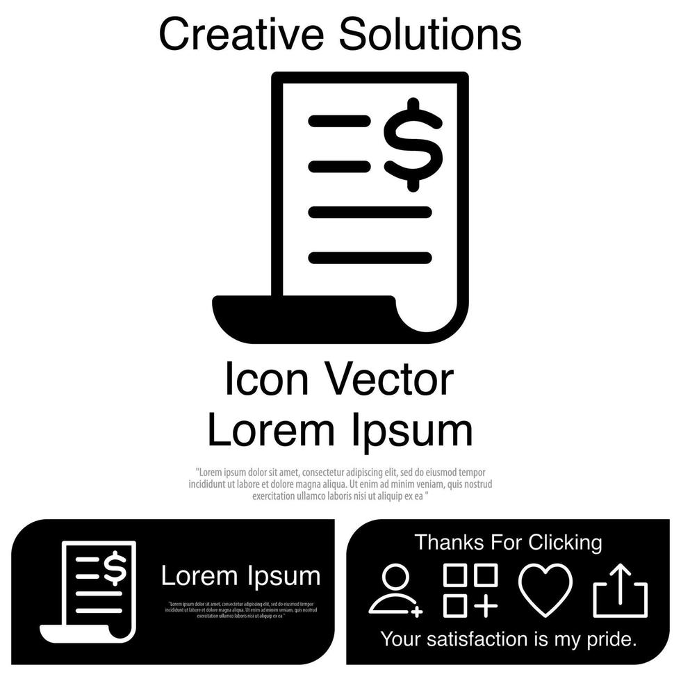 factura, icono, vector, eps, 10 vector