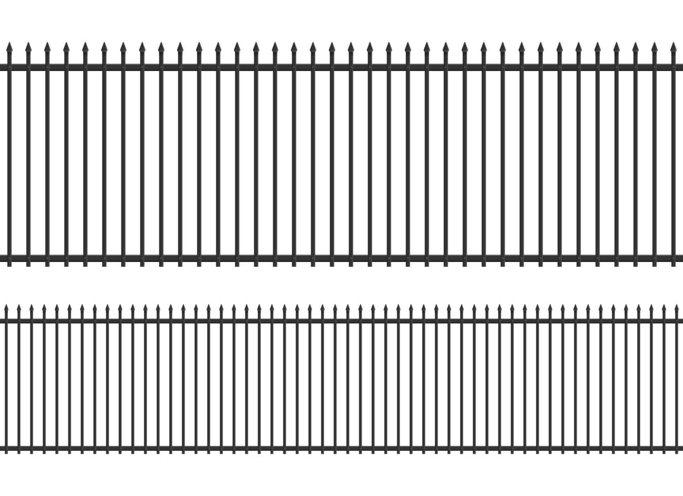 Realistic steel fence. Seamless design vector