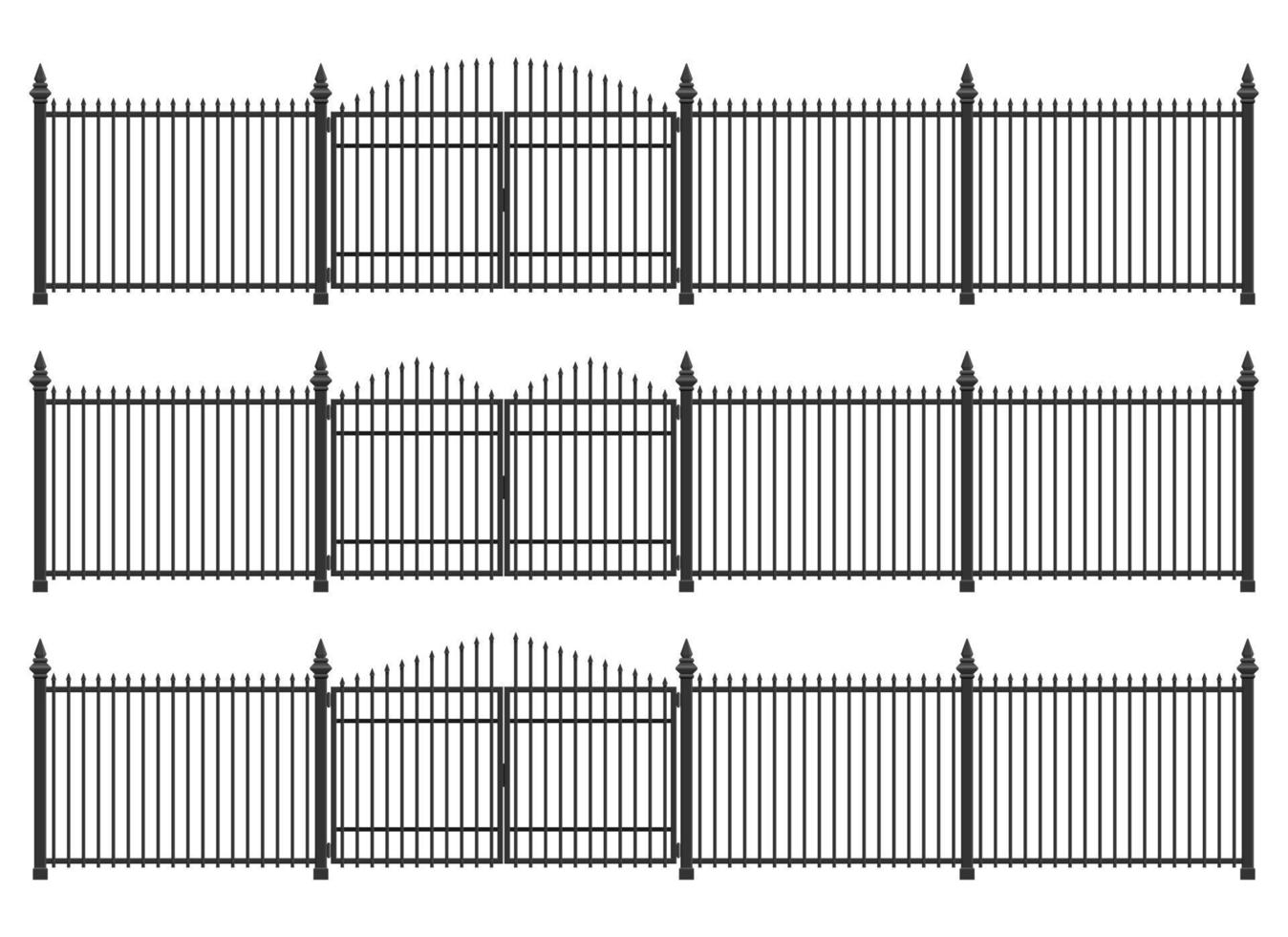 Gate and fence made from steel vector