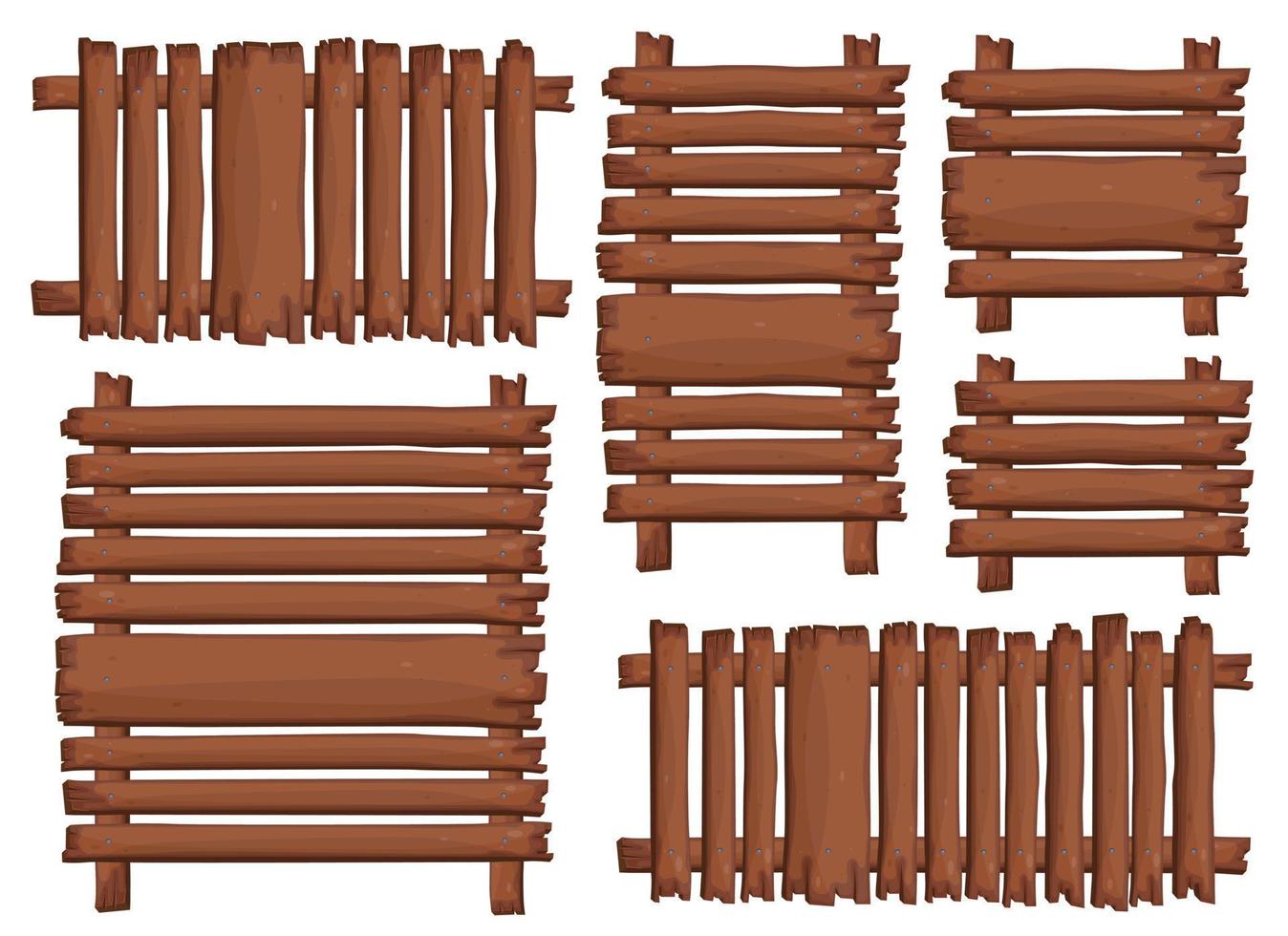 tablero de madera en la ilustración de vector de estilo de dibujos animados