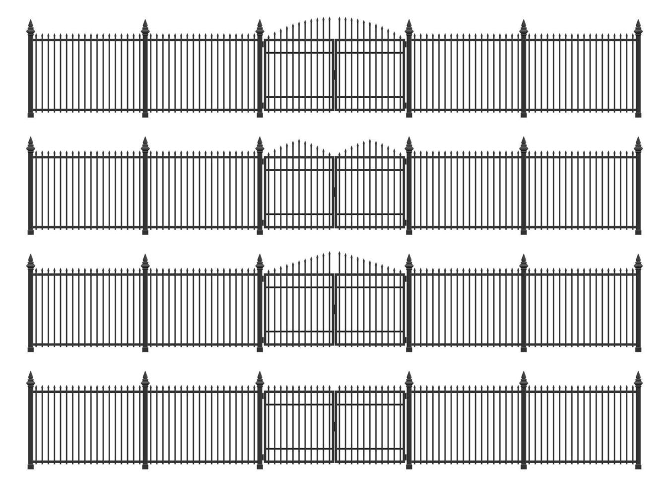 Gate and fence made from steel vector