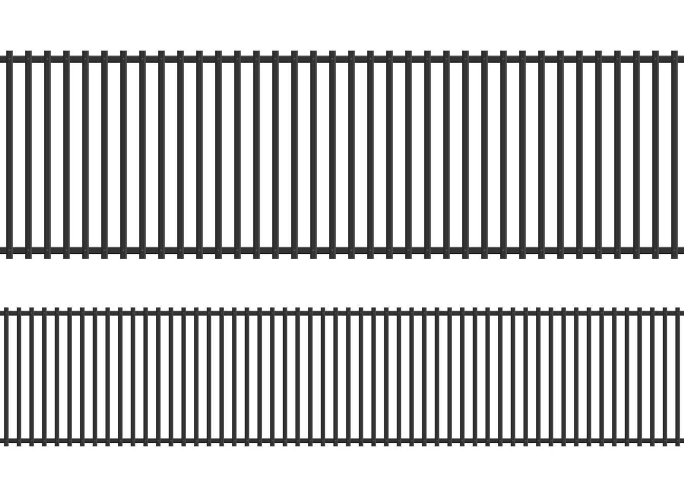 Realistic steel fence. Seamless design vector