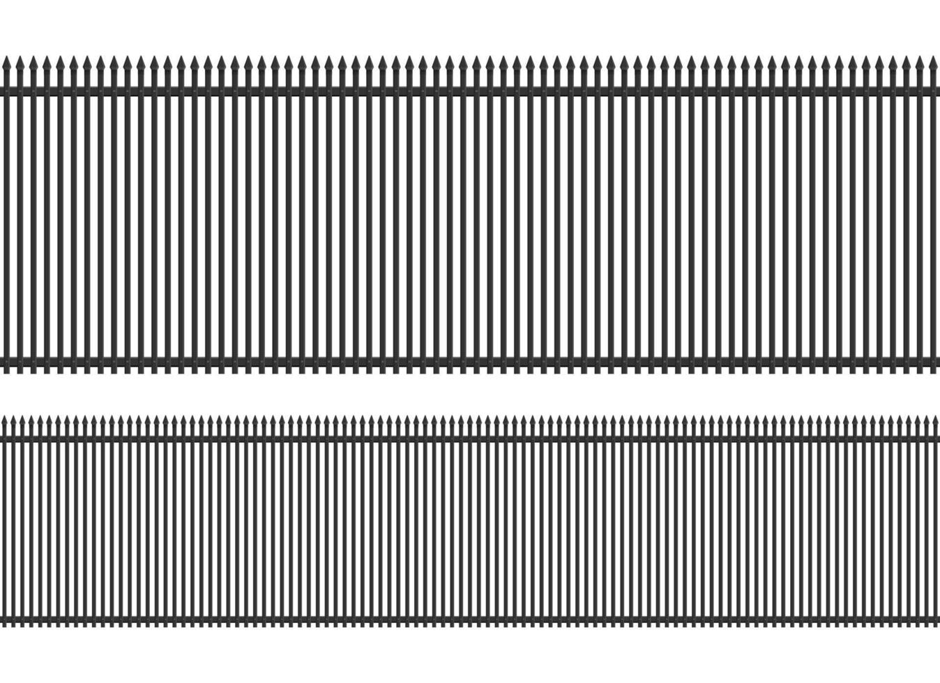 Realistic steel fence. Seamless design vector