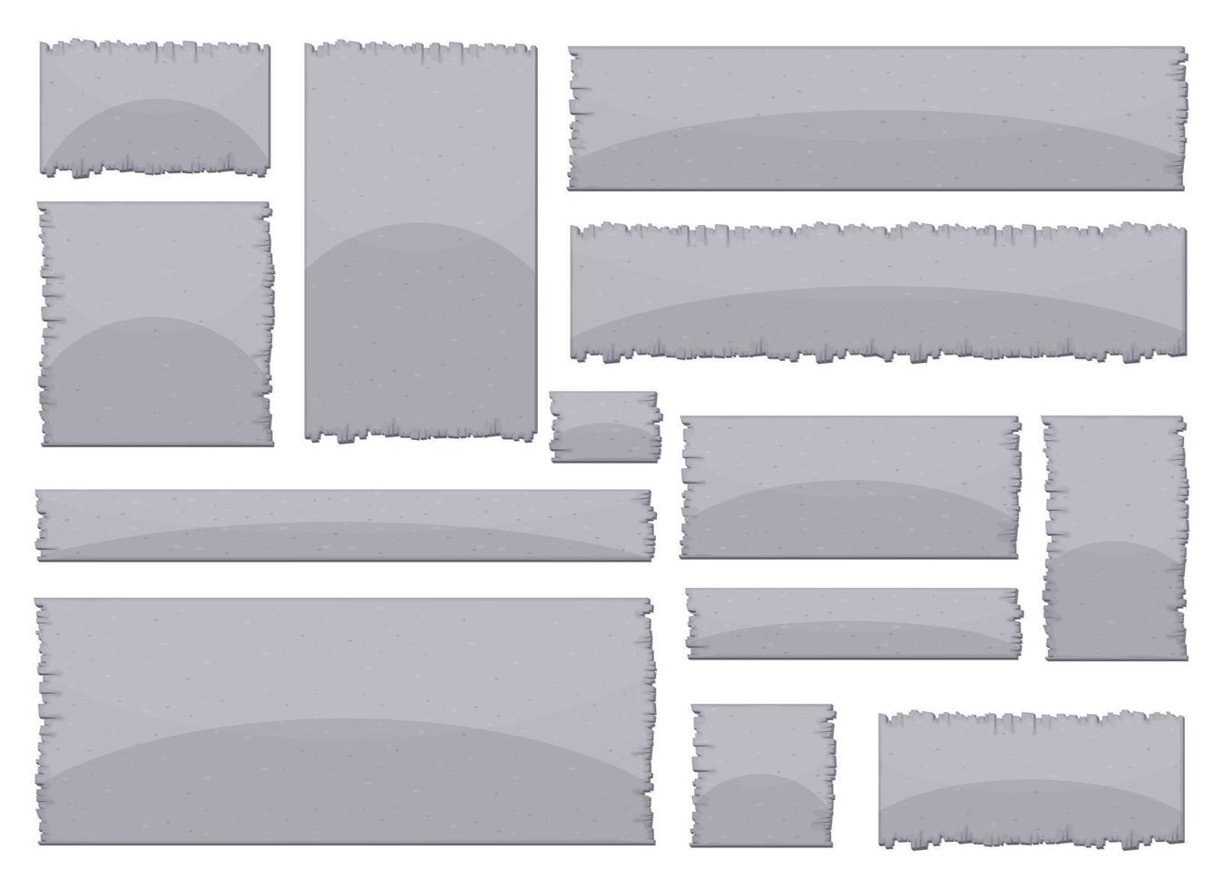 Stone board in cartoon style vector illustration
