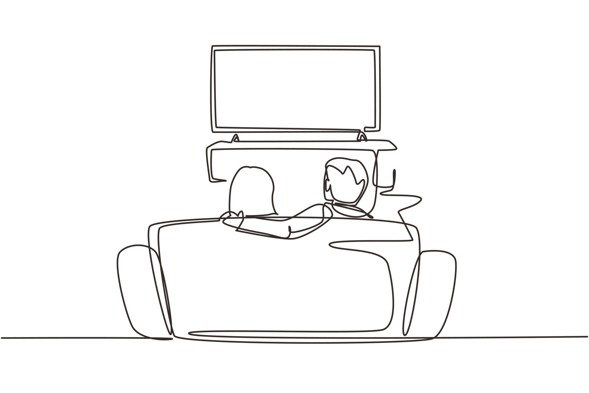 How to draw a Family members watching together TV  YouTube