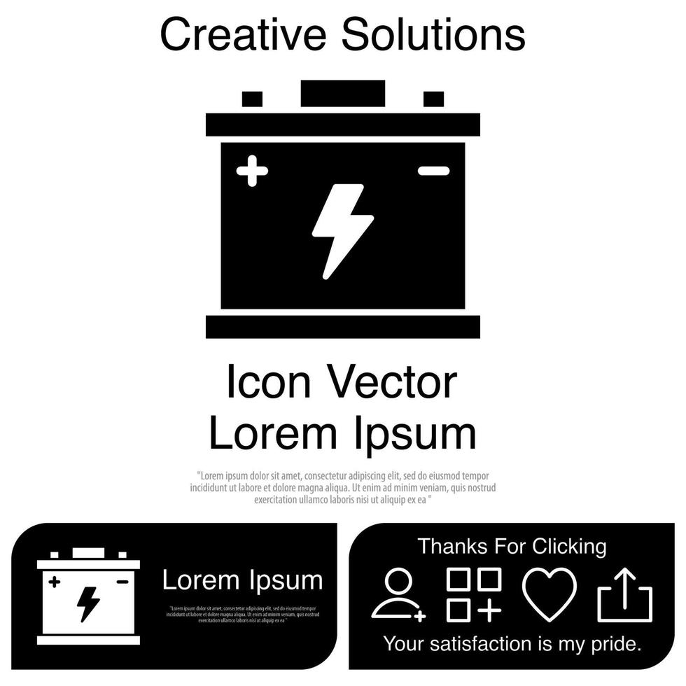 Car Battery Icon EPS 10 vector