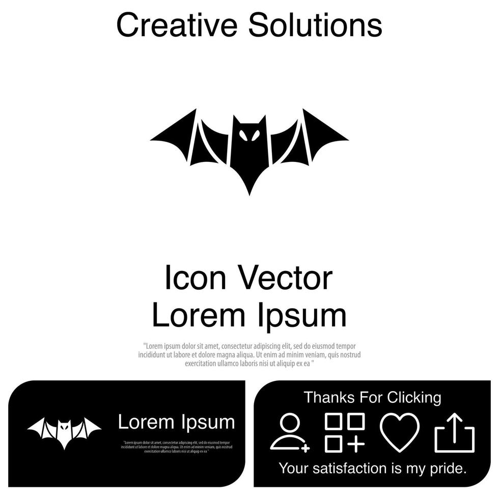 Bat Icon EPS 10 vector