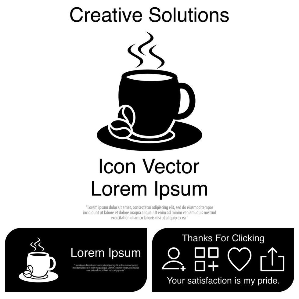 icono de vaso de café eps 10 vector