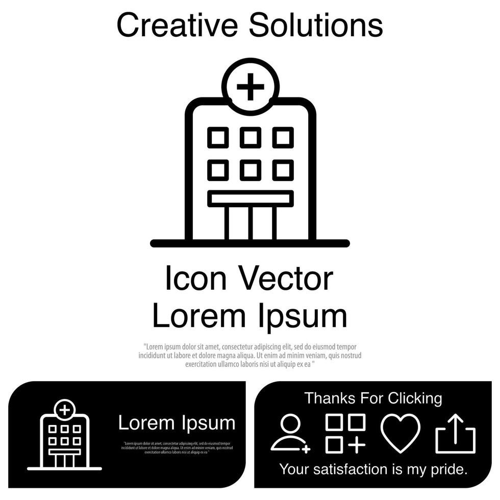 Hospital Building Icon EPS 10 vector