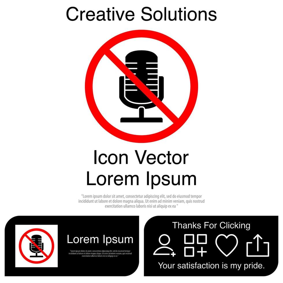 No Microphone Icon EPS 10 vector